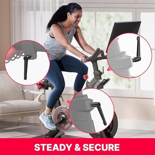Crostice Replacement L Handle 3 Pack Compatible with Peloton Original Bike & Bike+, All Metal for Bike Seat Handle Slider & Screen Riser, Accessories Adjustment Grip Parts -Full Pack