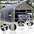 Bezseller 12x20 FT Heavy Duty Carport Canopy with Sidewalls, Grey