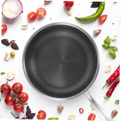 Wok de acero inoxidable antiadherente con mango ergonómico miniatura 5