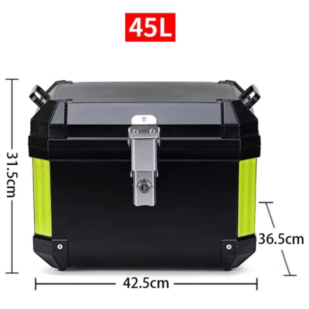 NILZA Maletero Moto Universal Baúl De Moto Scooter Maleta Topcase para Moto, 34L/45L/47L Baul Moto Impermeable Caja De Moto, Top Case Moto para Casco (Color : 45L Black)