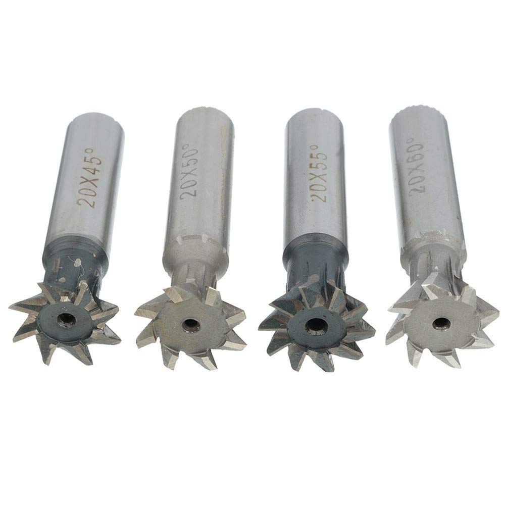 ChaRLes 20Mm 45/50/55/60 Grad Schwalbenschwanz Cutter End Fräser Fräser Fräser Fräser - 45°