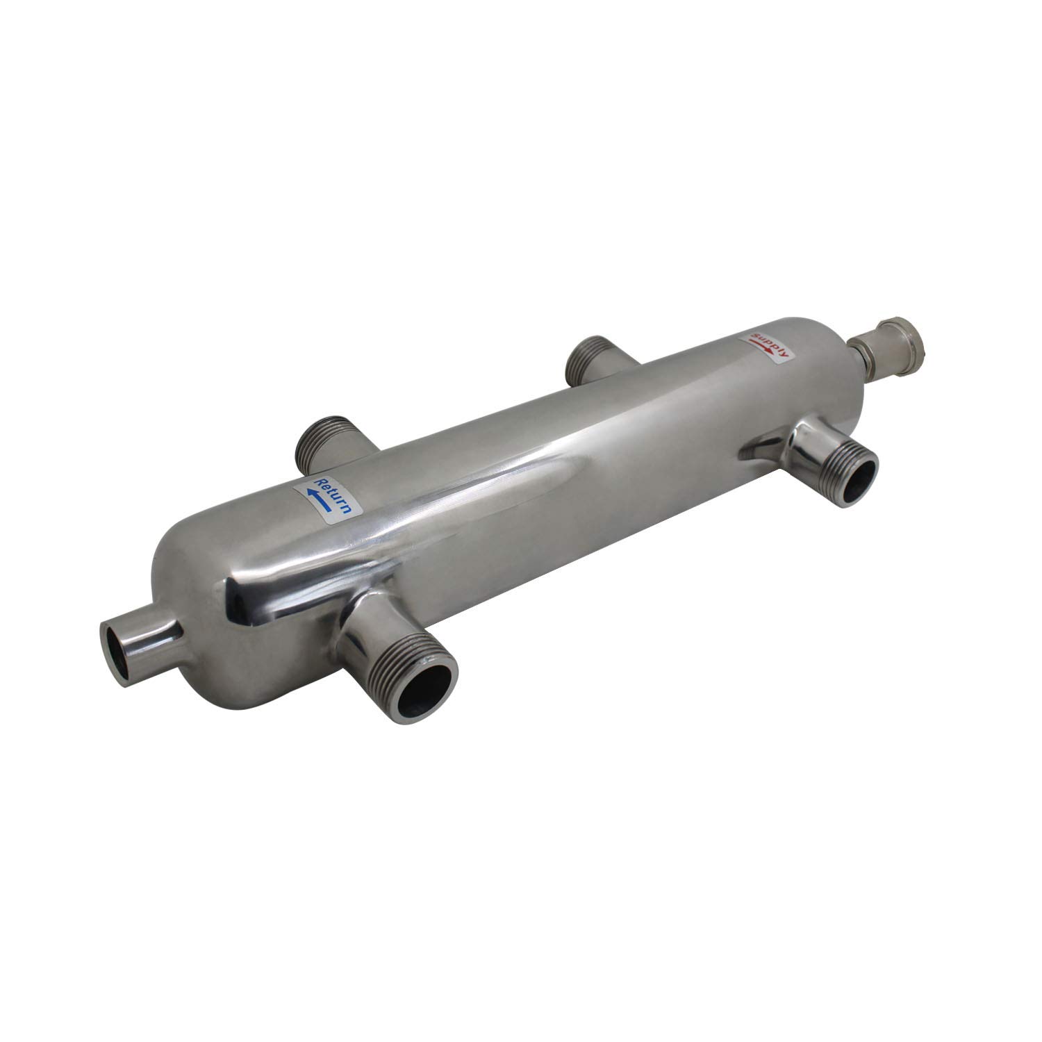 Separatore compensatore idraulico multifunzionale inox per distributore collettore riscaldamento a pavimento radiatore 3/4 1 1-1/4 1-1/2 pollice (1 pollice)