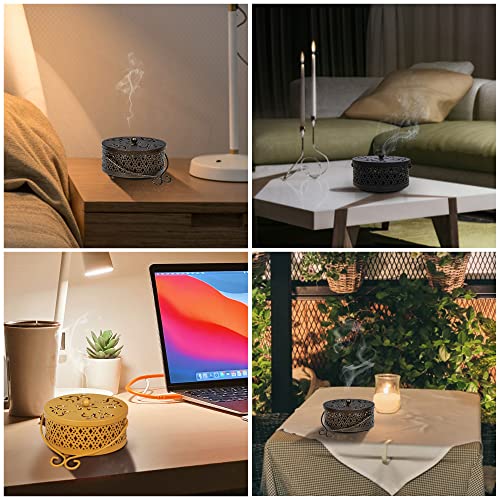 Mylifeunit Mosquito Coil Holder, Retro Portable Mosquito Incense Burner For Home And Camping (Yellow) #TOP6