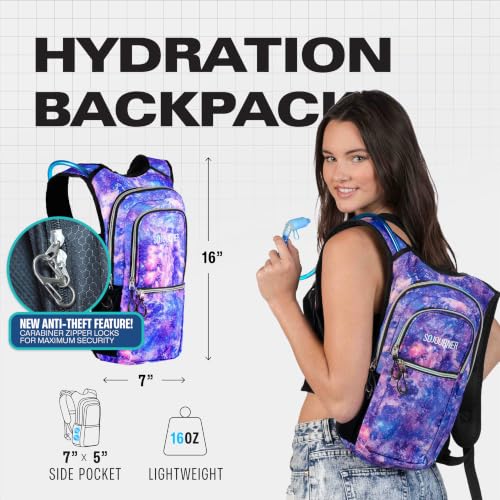 Image of Sojourner Hydration Pack, Hydration Backpack - Water Backpack with 2l Hydration Bladder, Festival Essential - Rave Hydration Pack Hydropack Hydro for Hiking, Running, Biking, Festival Gear