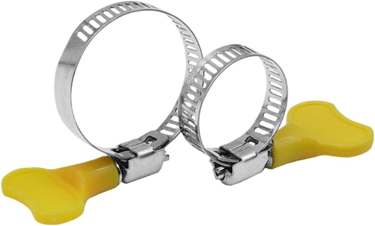 50pcs Stainless Steel Hose Clamps Pipe Clip Adjustable Worm Size Hand Tools(19-29mm)