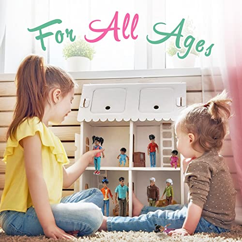Set de muñecos Beverly Hills Doll Collection familia hispana 9 piezas miniatura 2