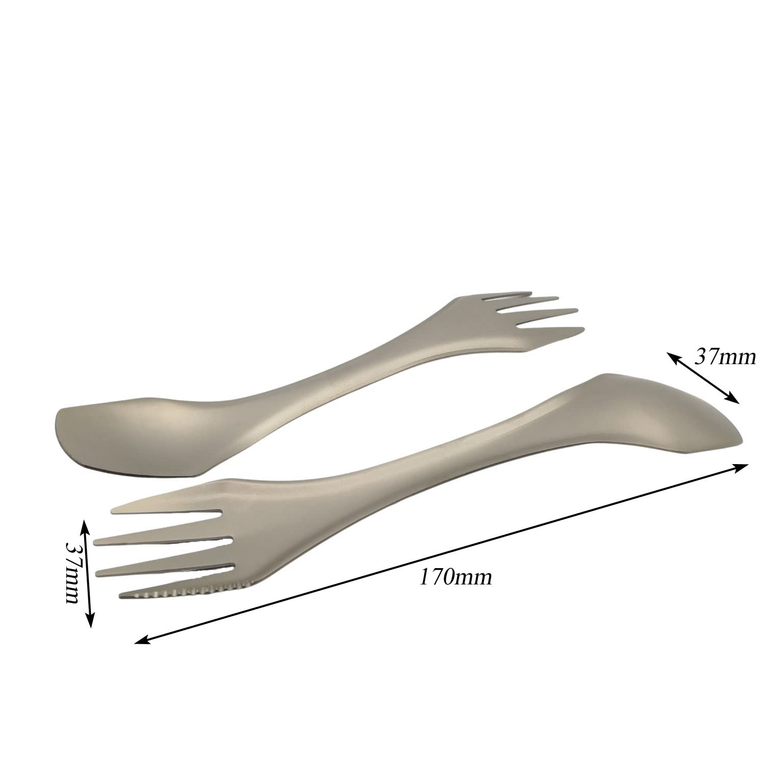 RISON Titanium 3-in-1 Eco-Friendly Spork-Fork-Knife, Lightweight Multitool for Backpacking, Camping, Outdoor