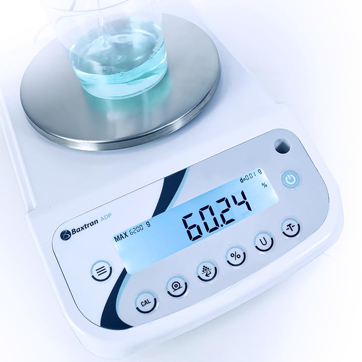 MBH - Bilancia professionale ad alta precisione per laboratorio. Bilancia analitica scientifica capacità 2,2 kg/precisione 0,01 g con display LCD retroilluminato.