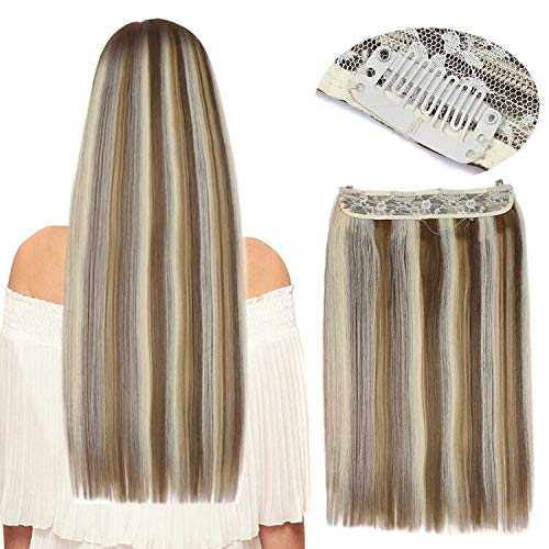 Straight Clip in Hair Extensions With 4 clips Invisible