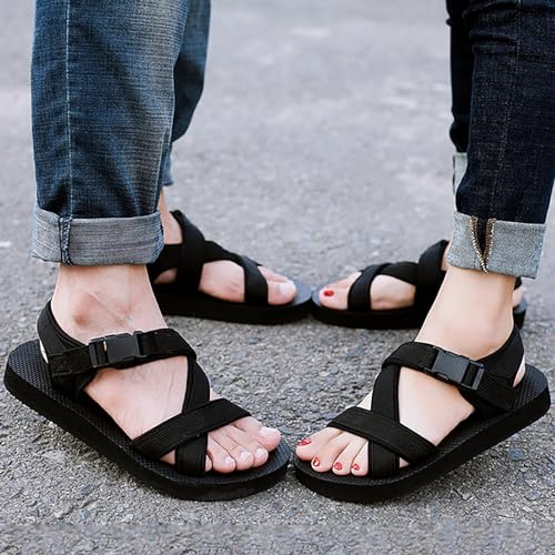ZSpzx Women's Flat Slide Sandals Summer Open Toe Slip On Solid Color Gladiator Elasitc Strap Slides Ladies Comfortable Beach Non-Slip Casual Cushion Footbed Shoes Stylish Shoe for Outdoor Indoor4