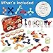 Clixo Mars Rover Pack - Glow-in-The-Dark Wheels Magnetic Building Toy - 30 Flexible Magnet Pieces for Galactic Exploration & Adventure. Award-nominated STEM Toy. Kids Gift & Travel. Ages 6+ [New]