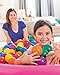 Intex Set of 100 Plastic Fun Balls for Ball Pits and Bounce Houses, Multi-Colored - 100-Count Soft Colorful Toddler-Safe Toys for Pool or Playpen