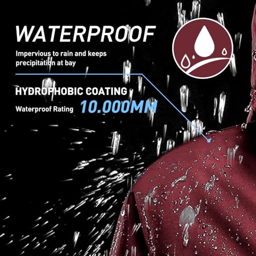 CAMEL CROWN Women's Waterproof Windbreaker Jacket, Lightweight Wind-Resistant Hiking Coat3