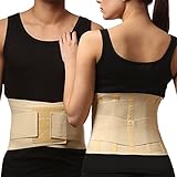 Medical Grade LUMBAR SUPPORT BRACE, Back Belt with Stiff Splints & Double Pull Straps (X-Large)
