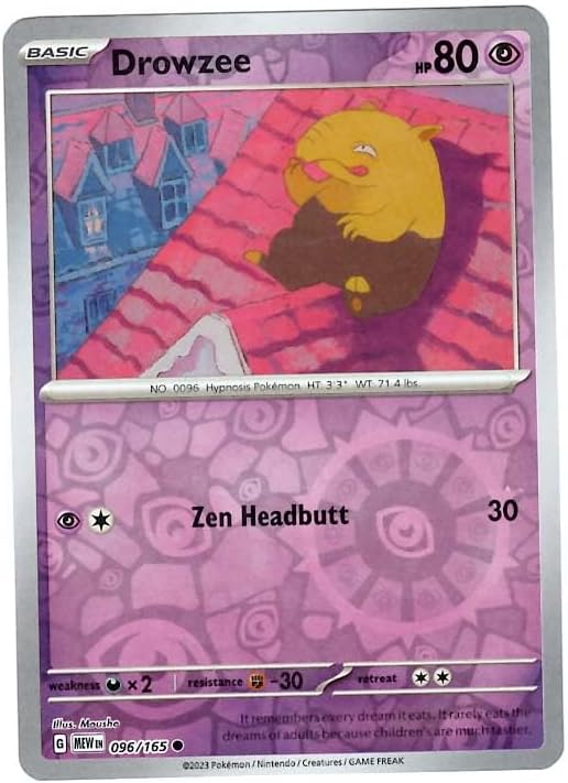 Pokemon - Drowzee 096/165 - Pokemon 151 - Reverse Foil - Single Card
