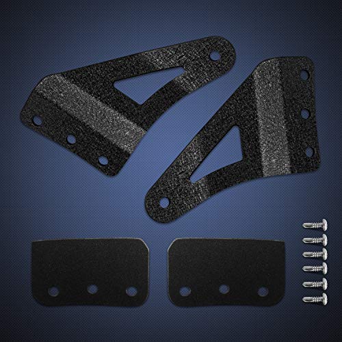 Image of Nilight 90032B 2PCS 54 inch Curved LED Light Bar Bracket at Upper Windshield Roof Cab for 99-06 Chevy Silverado Suburban Avalanche Tahoe & GMC Yukon Sierra, 2 Years Warranty, Black
