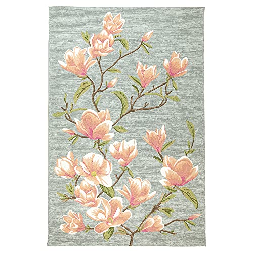 Liora Manne Capri Magnolia Indoor Outdoor Rug Chambray 2 x 3