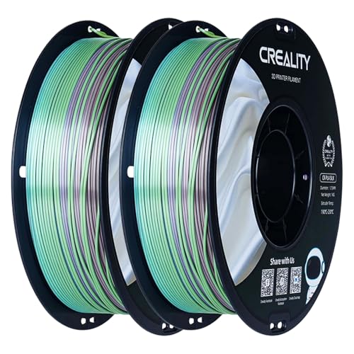 Image of Creality PLA Filament 1.75mm Rainbow, 3D Printer Filament, 1.0kg (2.2lbs) Spool, No Warp Enhanced Toughness, Dimensional Accuracy ±0.03mm Printing Filament, for 3D Printers (Rainbow)