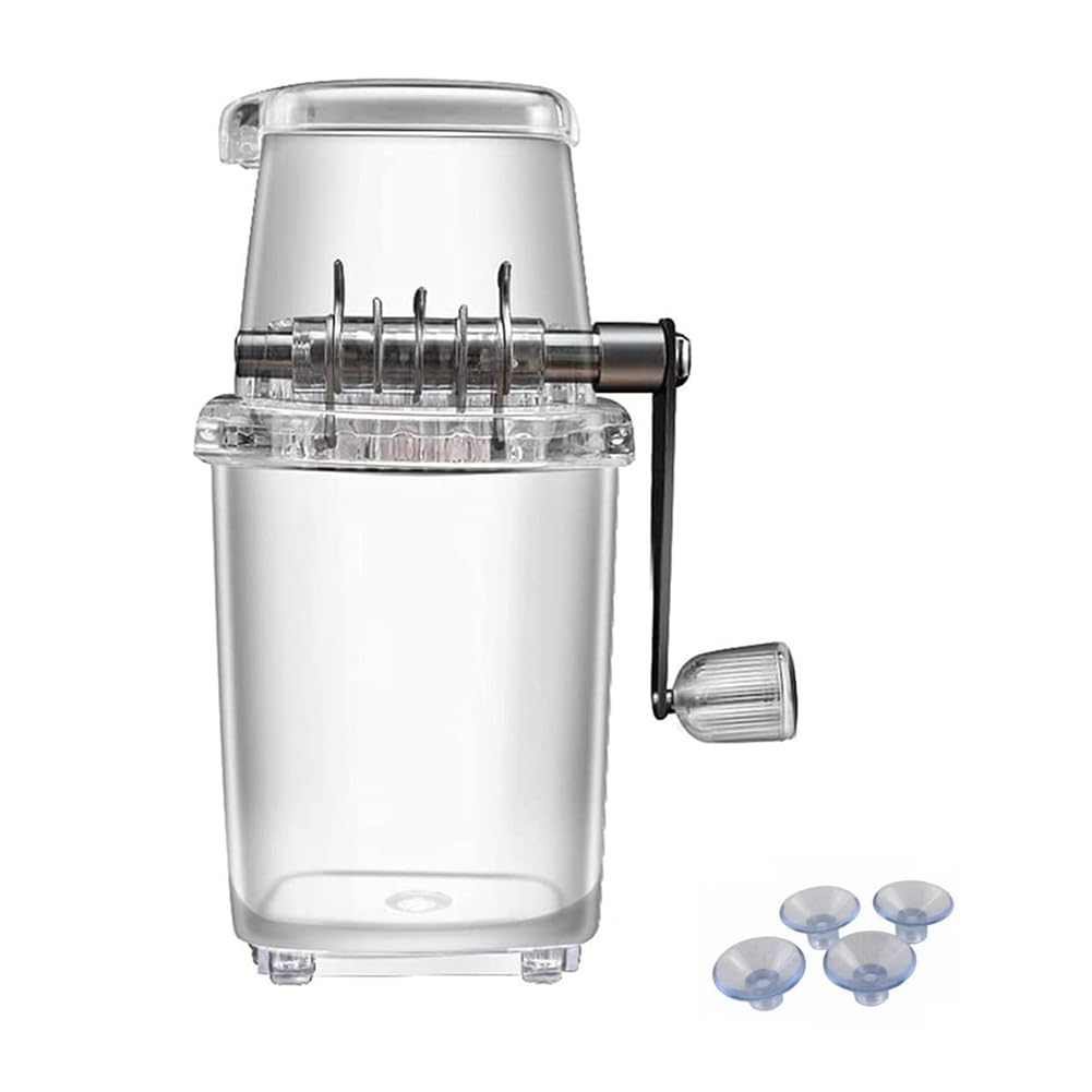 CTRLZS Ice Crusher Manual Rotary Ice Crusher Cocktails Machine Ice-Cube Crushed Smoothies Ice Crusher Machine Home A