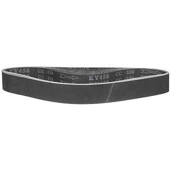 50mm x 1067mm Sanding Belt, 10 Pcs 320 Grit Silicon Carbide Knife Sharpener Belts Work Sharpening for Belt Sander Knife Carving Tool Metal Working