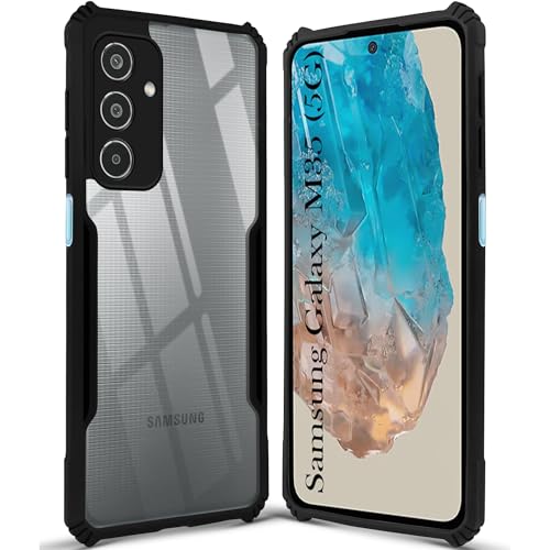 Image of Jkobi Back Cover Case for Samsung Galaxy M35 5G (Shockproof with Polycarbonate Clear Panel | Professional Black)