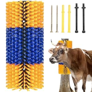 Livestock Scratch Brushes, Cow Brush, Cow Scratcher Full Massage Brush Kit, Horse Brush for Grooming, Goat Brush Relieve Itching on the Back of Livestock for Horse Cow Goat Cattle Pig Sheep