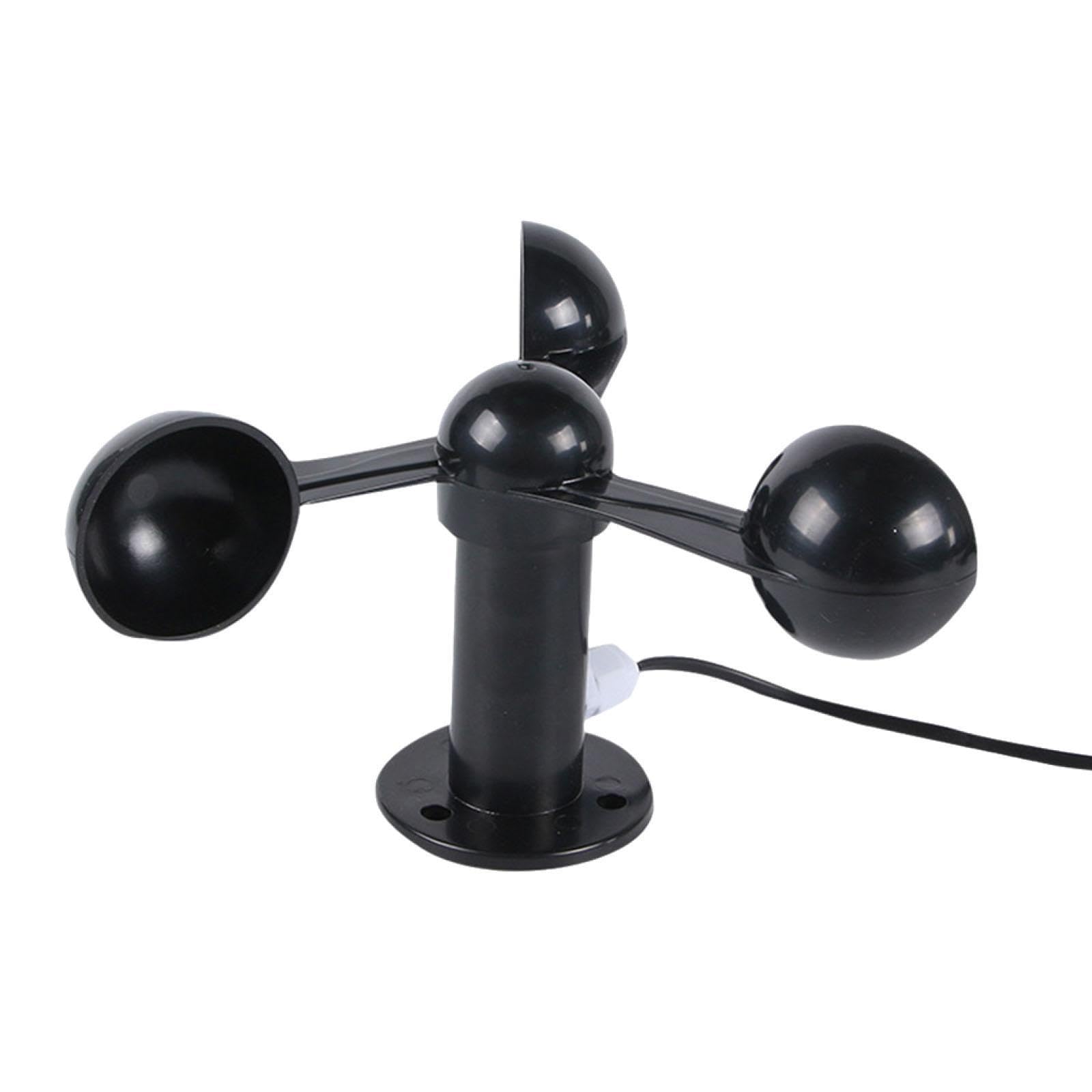UJEAVETTE Wind Speed Sensor 3 Cups Wind Tester for Power Plants Weather Stations Ships-image-10