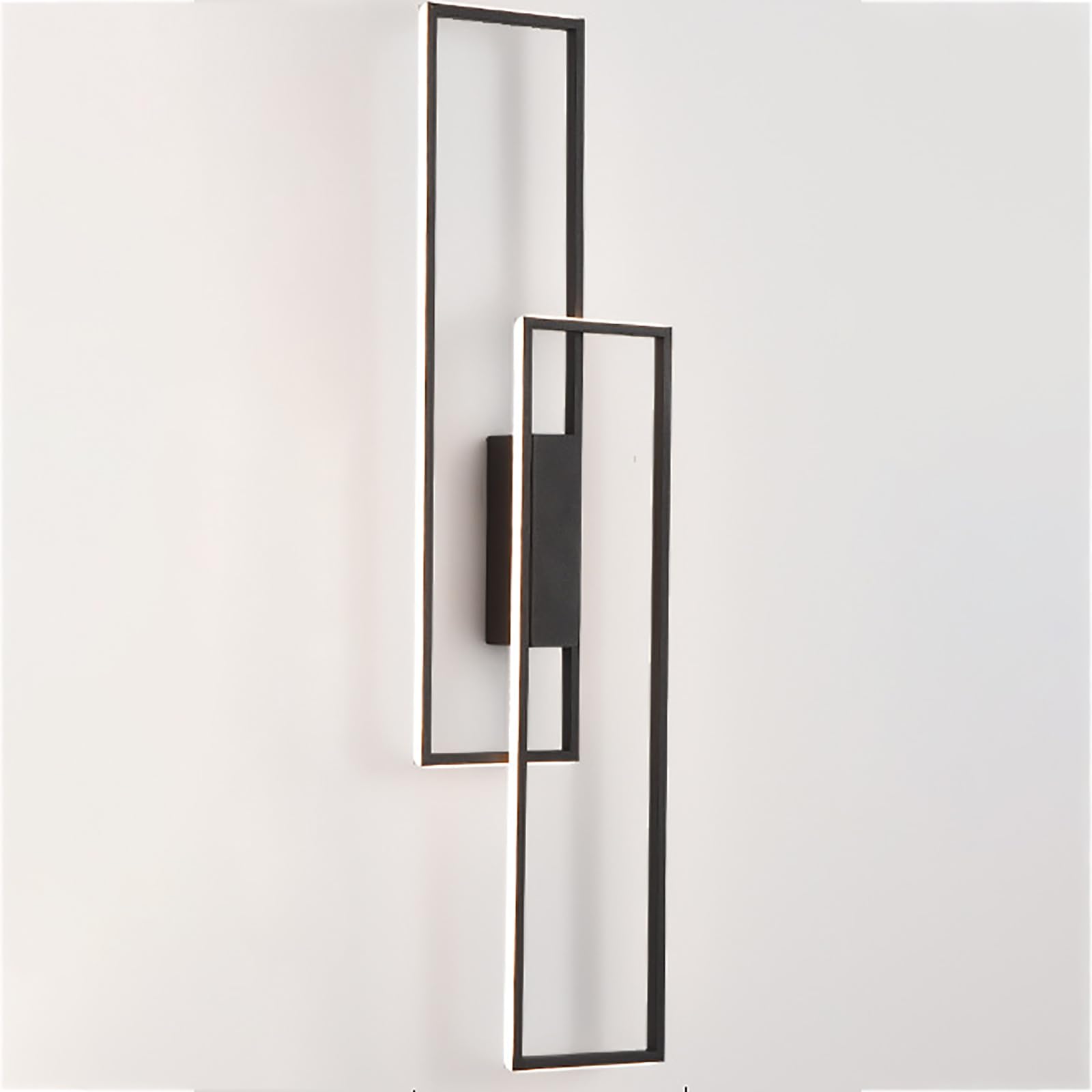 SXWNBIFH wall lamp Wall Lights For Living Room, LED Indoor Wall Lamp With Warm/Natural/White Light, 3 Brightness Levels, For Bedroom Farmhouse Bedside Reading Light(Size:L Double-Heads,Color:Black)