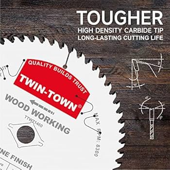 TWIN-TOWN 7-1/4-Inch Saw Blade, 60 Teeth,General Purpose for