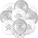 60 Pieces Memorial Balloons Funeral Remembrance Balloons Personalizable Funeral Balloons for Death and Funeral, White and Silver