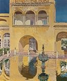 PSVDCTOO Famosa Pared Lienzo Arte Pintura Imagen Palacio De Carlos V Alcázar De Sevilla di Joaquin Sorolla Y Bastida para Oficina Decorativos 60x90cm