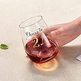 Livole 21st Birthday Gifts for Her, Him, Best Friends, 21st Birthday Gift Ideas, Cheer to 18 Years, Unique Anniversary Party Decorations, 15oz Stemless Wine Tumbler, Red Wine Glasses, Glass Coffee Cup - Image 2