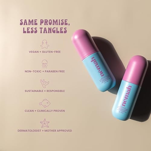 Miniatura 4 de Nemah - Acondicionador y desenredante sin enjuague para niños con escualano, aceite de coco y romero - Probado por dermatólogos, vegano y libre de