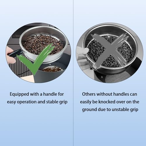 Image of Coffee Bean Cooler Electronic Bean Cooling Machine with 304 Stainless Steel Mesh Two Layers 1.3lb Big Capacity Household Roasting (1 Layer with Handle)