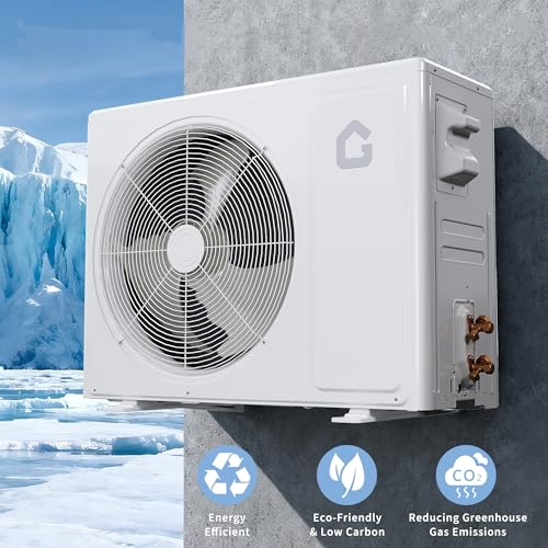Image of 18,000 BTU Mini Split AC /Heating System, 19 SEER2 230V Ductless Split-System Air Conditioner with Heat Pump, Pre-Charged Condenser, 1250 sq ft Coverage, Full Function Remote Control & Installation Kit