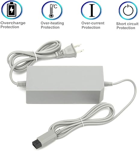 Miniatura 2 de WICAREYO Adaptador de fuente de alimentación Cargador de enchufe de EE. UU. Adaptador de corriente con audio y video AV RCA Cable compuesto de video