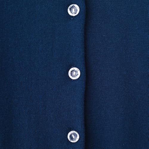 UMELOK Girls' Cardigans Sweater Cotton Button Solid Long Sleeve Knit Sweaters4