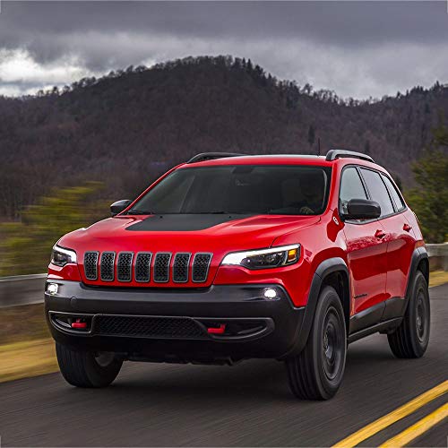 Image of JeCar Grille Inserts Clip-on Grill Cover Trim Kit for 2014-2016 Jeep Grand Cherokee, Black