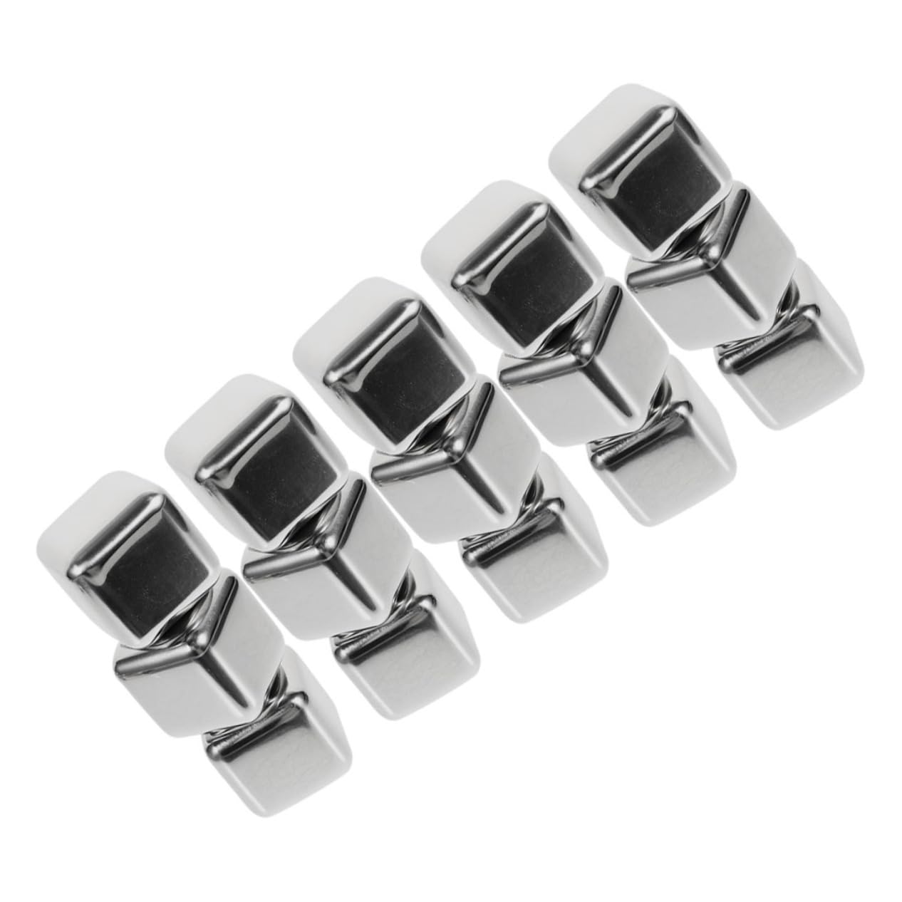 TOPBATHY Lot De 4 Moules Réutilisables En Acier Inoxydable Pour Pierres À Vin Motif Poker Pour Vin Rouge Bière Whisky 15 Pièces X 4