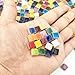 500PCS / 1.1LB Square Ceramic Mosaic Tiles, 0.4 x 0.4 inch Handmade Making Creative Micro Mosaic Tiles for DIY Art and Home Decorations (Mix Color)