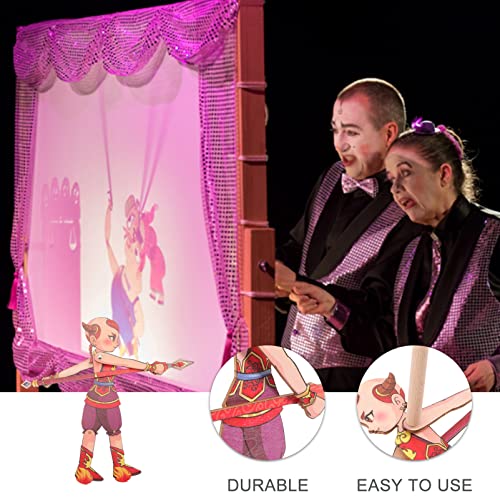 Veemoon Perfect Works Of Art Shadow Hand Puppets Chinese Traditional Shadow Play Doll Shadow Puppet With Operating Lever Finger Puppets For Diy Kids Talking Story B #TOP6