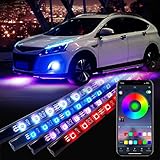 luces de neon coche precio Conveniente: se puede controlar directamente a través de la aplicación del teléfono móvil, o a través de control de voz, lo que le permite cambiar la atmósfera de iluminación a voluntad mientras permanece en el coche