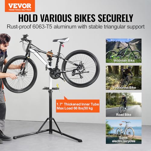 image for VEVOR Bike Repair Stand, 66 lbs Heavy-duty Aluminum Bicycle Repair Sta