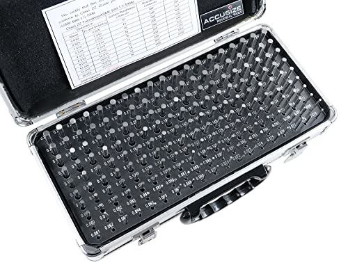 Accusize Industrial Tools M1(-)A 190 Pc Precision Minus Class Zz Pin Gauge Set thumb #3