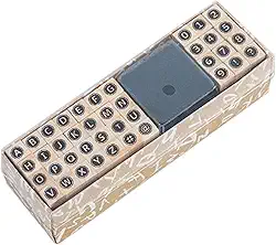 40 peças de carimbos pequenos de borracha de madeira, letras, símbolos, números do alfabeto, para cartões de artesanato, álbum de fotos, álbum de recortes (fonte B)