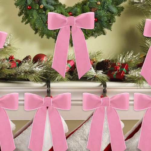 Image of Tsorode 10 Yards Black Velvet Ribbon 1 Inch for Christmas Tree,Velvet Christmas Ribbon for Gift Wrapping Crafts Bow Wreath Holiday Decorations (Pink, 1 1 /2 inch-10 Yard)