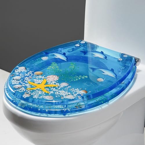 Abattant de toilette résine transparente en V charnière acier inoxydable