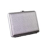 シガレットケース【ブラックベース×シルバー ラタン模様】シガレットケース★型押しデザイン♪ビジネスマンの一服タイムに縦横：約7.3×約9.5cm厚み：約2cm 16本サイズ