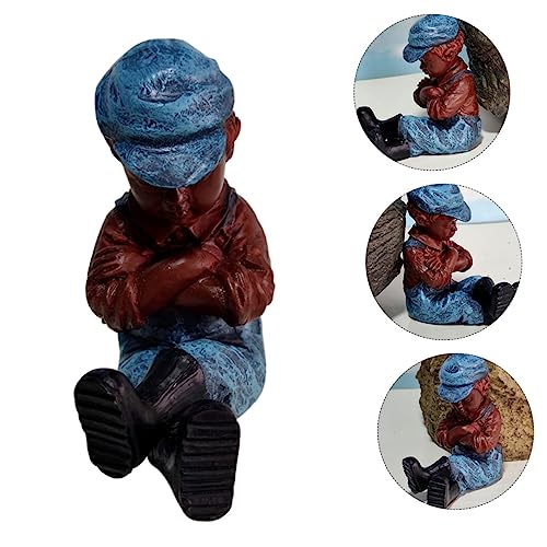 Hemobllo 1 Peça Boneca De Resina Vintage Estátua De Pessoas Artesanato Para Artesanato De Ornamento