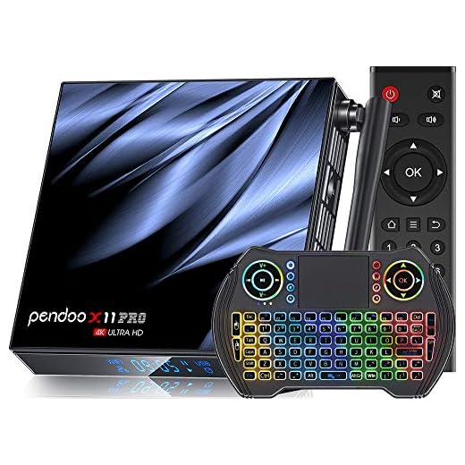 Android TV Box 10.0 4GB RAM 32GB ROM,[2021 Newest] Pendoo X11 PRO TV Box with Mini Wireless Keyboard Allwinner H616 Quad-Core 64bit with Dual-WiFi 5GHz/2.4GHz BT 4.2, USB 3.0 6K H.265 Android TV Box